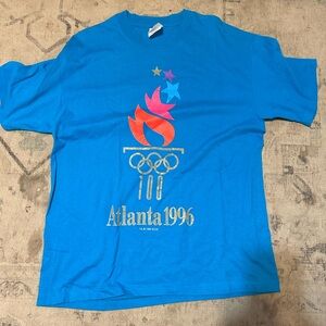 Vintage Hanes Blue Atlanta 1996 Tshirt size Large